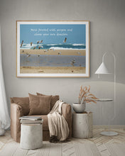 Load image into Gallery viewer, Home Decor Wall Art Beach Seagulls in flight Inspired Words