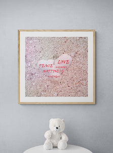 Home Decor Wall Art Beach Pink Coral